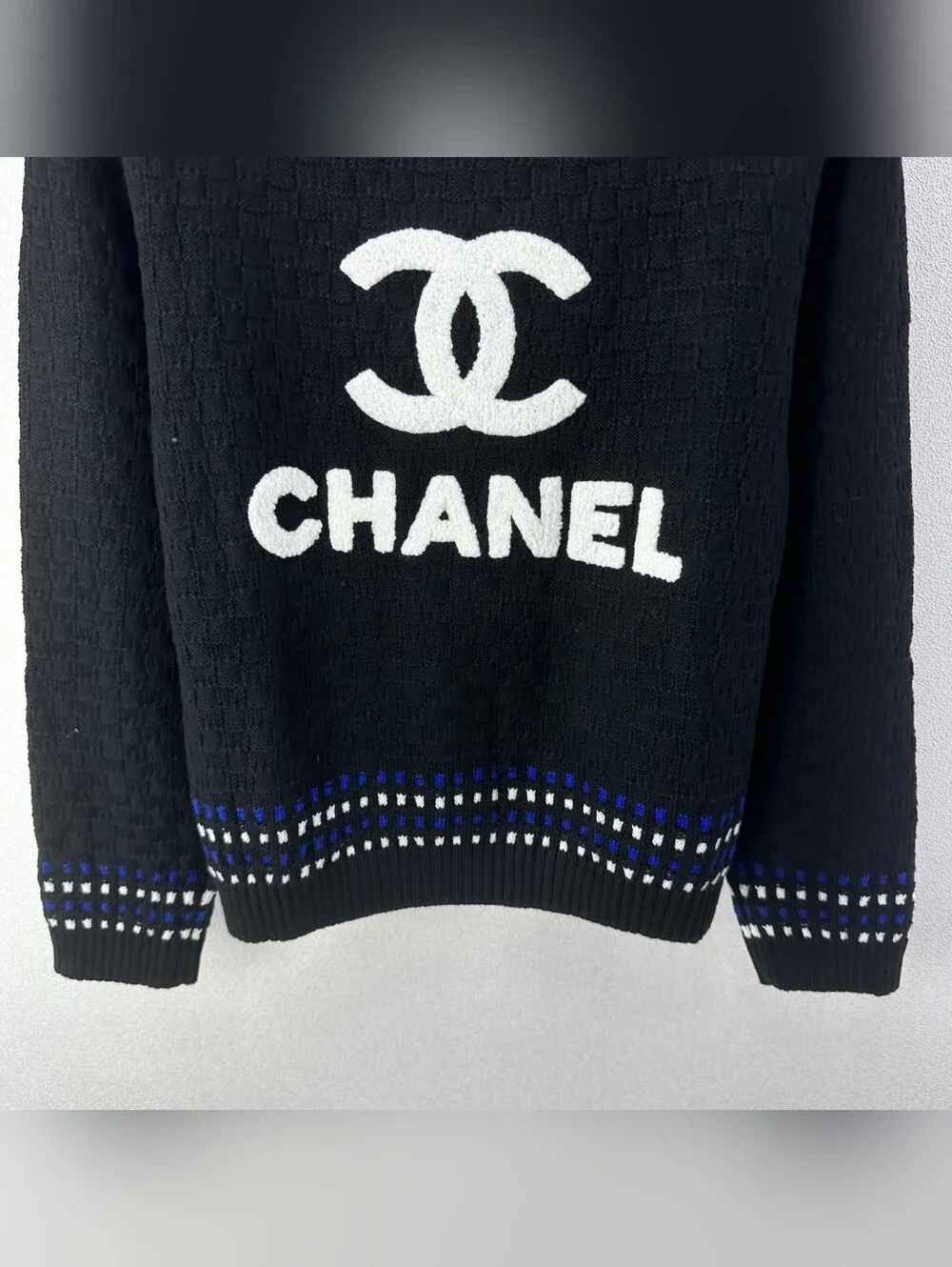 CHANEL Black Crewneck Sweater